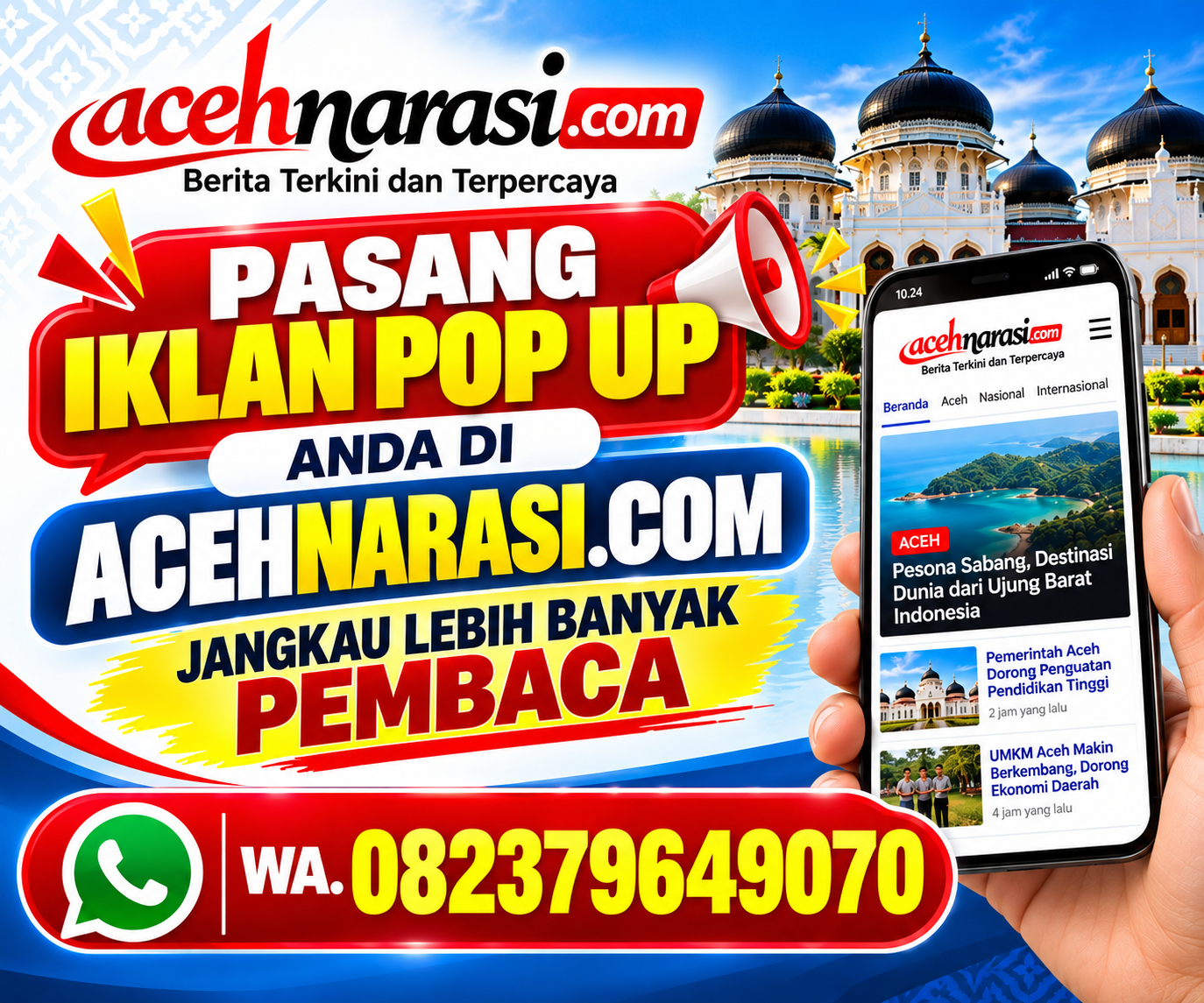 Pasang Iklan Pop Up di AcehNarasi.com
